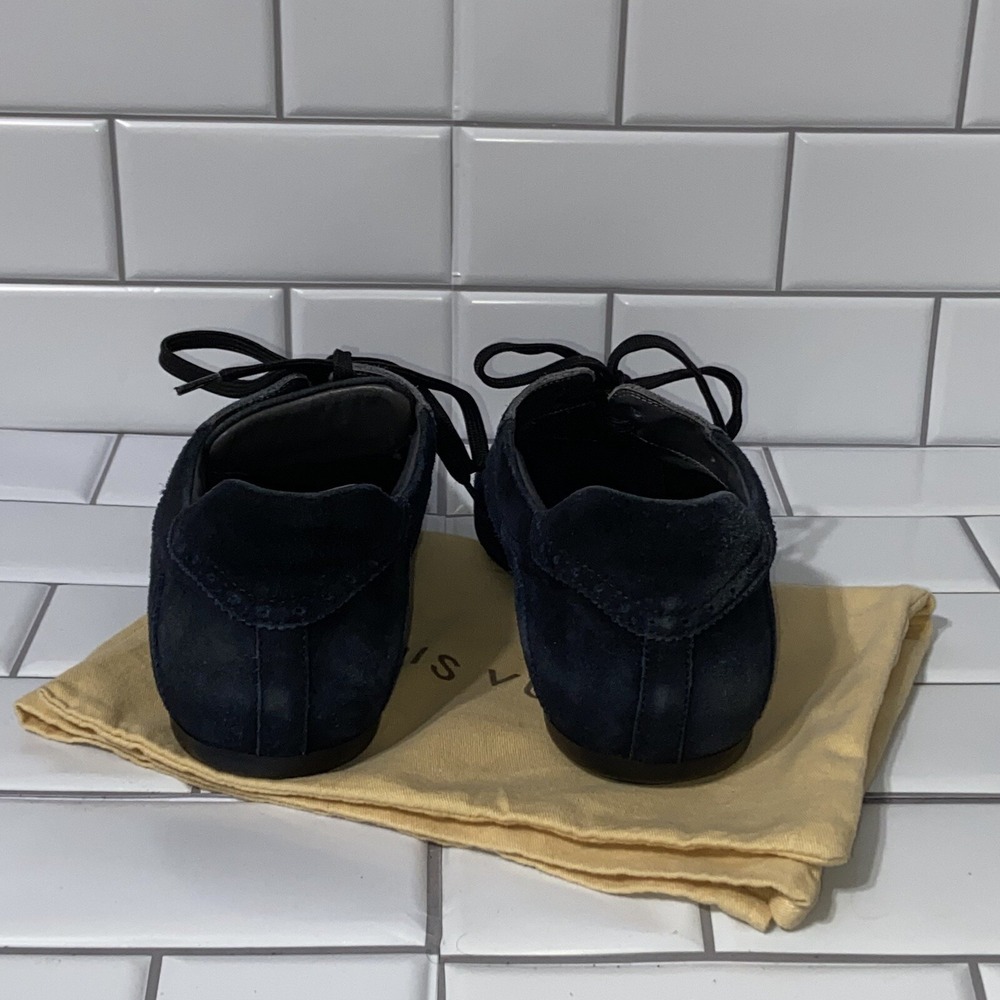 Louis Vuitton LV Shoes Oxford Wingtip Dress Shoes UK 8.5 US 9.5 Navy Blue Suede - Picture 5 of 11